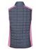 Dames Ladies' Knitted Hybrid Vest Roze/antraciet-melange 10457