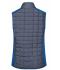 Dames Ladies' Knitted Hybrid Vest Royal-melange/antraciet-melange 10457