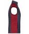 Dames Ladies' Knitted Hybrid Vest Rood-melange/antraciet-melange 10457