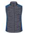 Damen Ladies' Knitted Hybrid Vest Royal-melange/anthracite-melange 10457