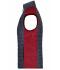 Damen Ladies' Knitted Hybrid Vest Red-melange/anthracite-melange 10457