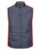 Homme Bodywarmer hybride tricoté homme Rouge-mélange/anthracite-mélange 10458