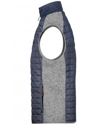 Herren Men's Knitted Hybrid Vest Light-melange/anthracite-melange 10458