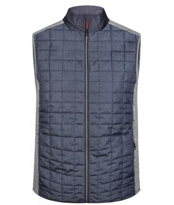 Herren Men's Knitted Hybrid Vest Light-melange/anthracite-melange 10458