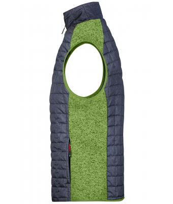 Men Men's Knitted Hybrid Vest Kiwi-melange/anthracite-melange 10458