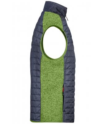 Men Men's Knitted Hybrid Vest Kiwi-melange/anthracite-melange 10458