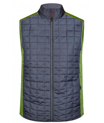 Men Men's Knitted Hybrid Vest Kiwi-melange/anthracite-melange 10458
