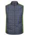 Men Men's Knitted Hybrid Vest Kiwi-melange/anthracite-melange 10458