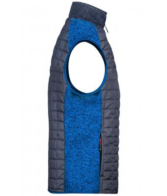 Men Men's Knitted Hybrid Vest Royal-melange/anthracite-melange 10458
