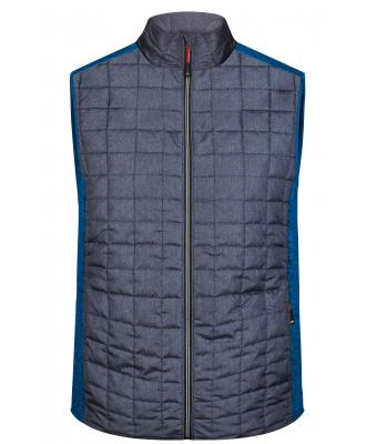 Men Men's Knitted Hybrid Vest Royal-melange/anthracite-melange 10458