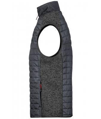 Heren Men's Knitted Hybrid Vest Grijs-melange/antraciet-melange 10458