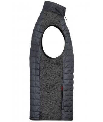 Heren Men's Knitted Hybrid Vest Grijs-melange/antraciet-melange 10458