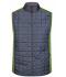 Heren Men's Knitted Hybrid Vest Kiwi-melange/antraciet-melange 10458