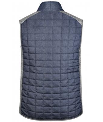 Heren Men's Knitted Hybrid Vest Licht melange/antraciet-melange 10458