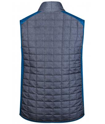 Heren Men's Knitted Hybrid Vest Royal-melange/antraciet-melange 10458