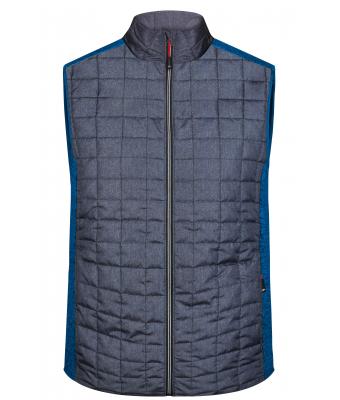 Heren Men's Knitted Hybrid Vest Royal-melange/antraciet-melange 10458