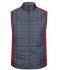 Herren Men's Knitted Hybrid Vest Red-melange/anthracite-melange 10458