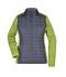 Damen Ladies' Knitted Hybrid Jacket Kiwi-melange/anthracite-melange 10459