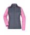Damen Ladies' Knitted Hybrid Jacket Pink-melange/anthracite-melange 10459