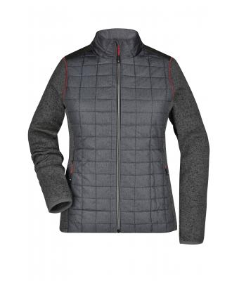 Ladies Ladies' Knitted Hybrid Jacket Grey-melange/anthracite-melange 10459