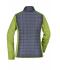 Dames Ladies' Knitted Hybrid Jacket Kiwi-melange/antraciet-melange 10459