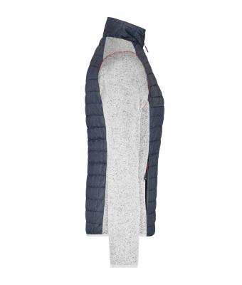 Dames Ladies' Knitted Hybrid Jacket Licht melange/antraciet-melange 10459