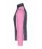 Dames Ladies' Knitted Hybrid Jacket Roze/antraciet-melange 10459