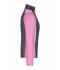 Dames Ladies' Knitted Hybrid Jacket Roze/antraciet-melange 10459