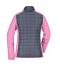 Dames Ladies' Knitted Hybrid Jacket Roze/antraciet-melange 10459
