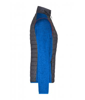 Dames Ladies' Knitted Hybrid Jacket Royal-melange/antraciet-melange 10459