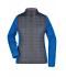Dames Ladies' Knitted Hybrid Jacket Royal-melange/antraciet-melange 10459
