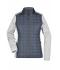 Dames Ladies' Knitted Hybrid Jacket Licht melange/antraciet-melange 10459