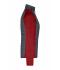 Damen Ladies' Knitted Hybrid Jacket Red-melange/anthracite-melange 10459