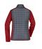 Damen Ladies' Knitted Hybrid Jacket Red-melange/anthracite-melange 10459