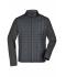 Men Men's Knitted Hybrid Jacket Grey-melange/anthracite-melange 10460