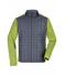 Men Men's Knitted Hybrid Jacket Kiwi-melange/anthracite-melange 10460