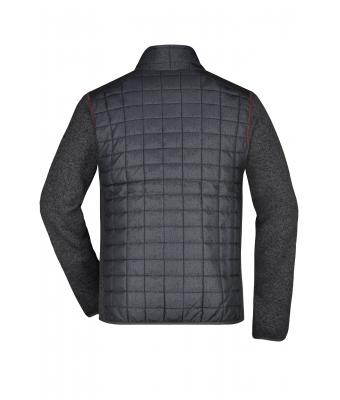 Heren Men's Knitted Hybrid Jacket Grijs-melange/antraciet-melange 10460
