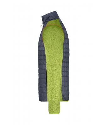 Heren Men's Knitted Hybrid Jacket Kiwi-melange/antraciet-melange 10460