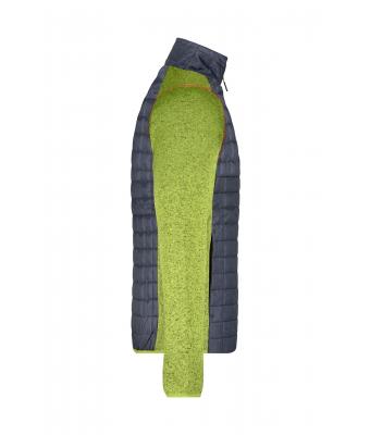 Heren Men's Knitted Hybrid Jacket Kiwi-melange/antraciet-melange 10460