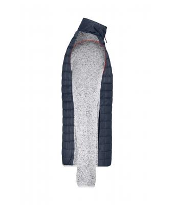 Heren Men's Knitted Hybrid Jacket Licht melange/antraciet-melange 10460
