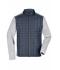 Heren Men's Knitted Hybrid Jacket Licht melange/antraciet-melange 10460