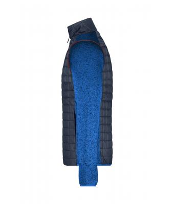 Heren Men's Knitted Hybrid Jacket Royal-melange/antraciet-melange 10460