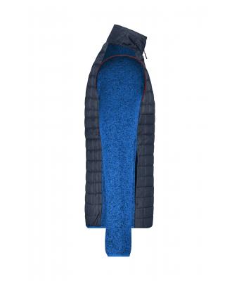 Heren Men's Knitted Hybrid Jacket Royal-melange/antraciet-melange 10460