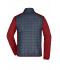 Men Men's Knitted Hybrid Jacket Red-melange/anthracite-melange 10460