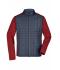 Men Men's Knitted Hybrid Jacket Red-melange/anthracite-melange 10460