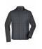 Heren Men's Knitted Hybrid Jacket Grijs-melange/antraciet-melange 10460