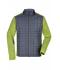 Heren Men's Knitted Hybrid Jacket Kiwi-melange/antraciet-melange 10460