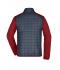 Heren Men's Knitted Hybrid Jacket Rood-melange/antraciet-melange 10460