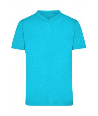 Men Men's Slub T-Shirt Turquoise 8589