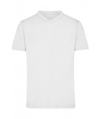 Herren Men's Slub T-Shirt White 8589